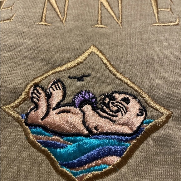 Vintage Men’s Embroidered Sea Otter JENNER California Fruit Of The Loom Shirt - Picture 3 of 8